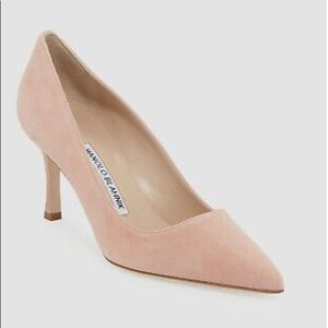 Manolo Blahnik Pink Suede BB Pumps, size 39